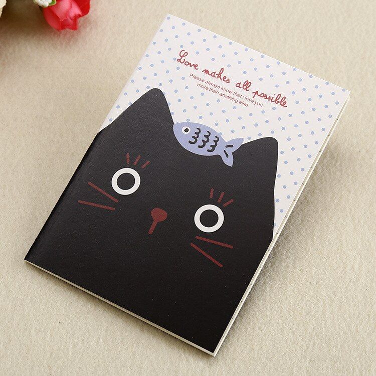 kawaii cat notebook for students Portable planner memo stationery office accessories School supplies EN627
