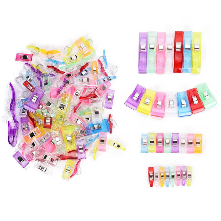 Limeng La 120Pcs Quilting Clips Colorful Plastic Sewing Fabric Crafts Knitting Accessories