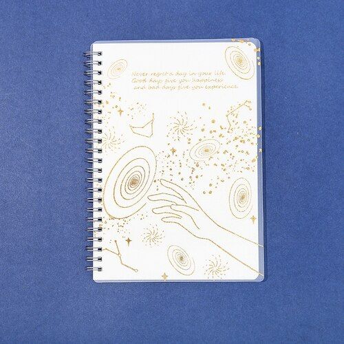 Hot Stamping Notebook A5 Laser Coil Notebook Grid Square 1PCS