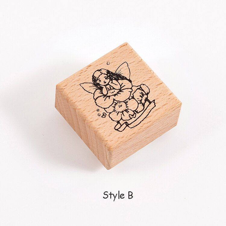 Mr Paper 10 Designs Happy Styles Wooden Rubber Stamp for Scrapbooking Deco DIY Craft Standard Wooden Stamps Ink Journal Supplies