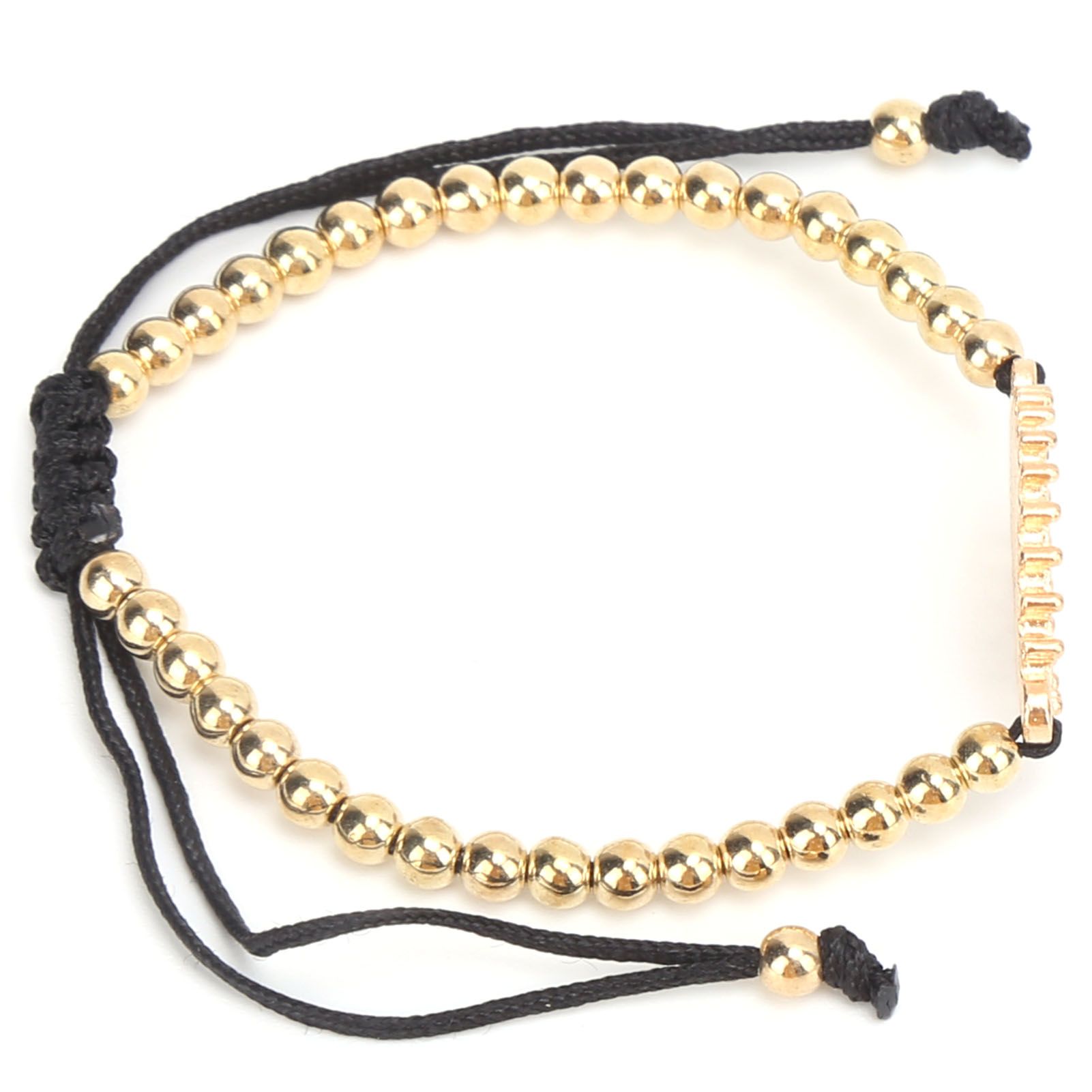 Bracelet Rope Bohemian Turkish Adjustable Eye Beaded with Golden Beads for Birthday Party Men Women Dinner Wedding