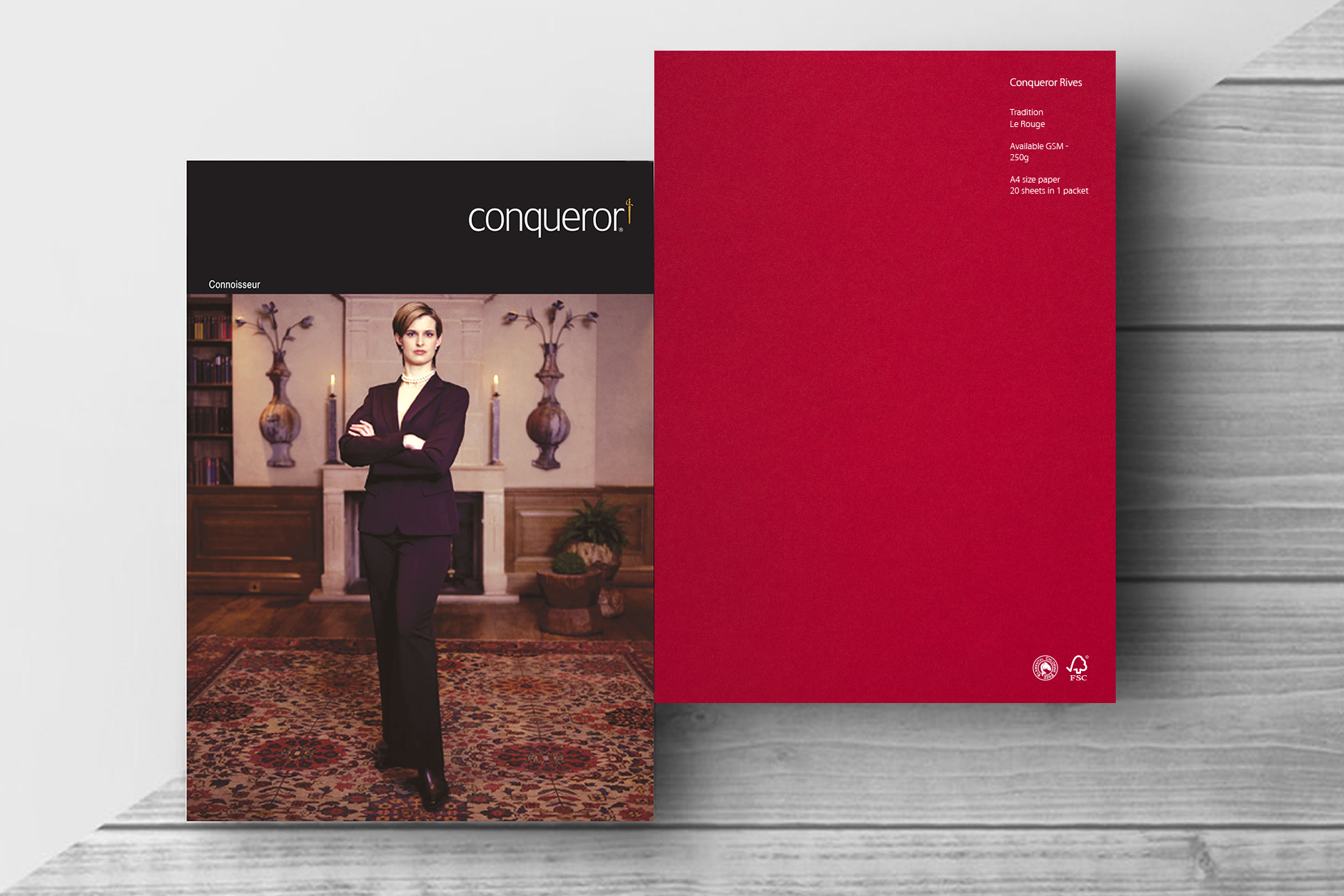 Conqueror Rives Tradition Le Rouge 250 gsm (20 Sheets A4 Packet)