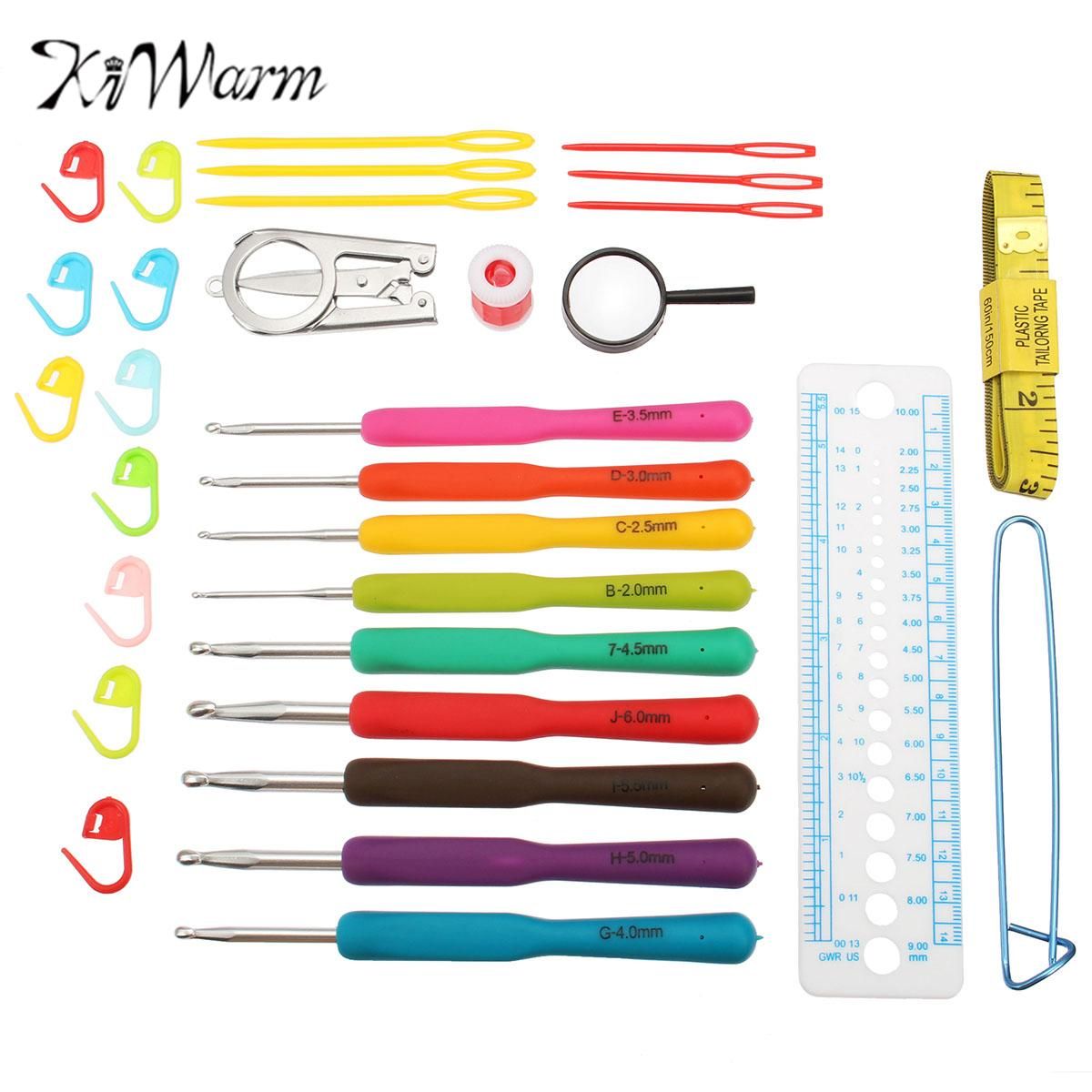 9 Crochet Needles & 22 Accessories Crochet Hook Set With Ergonomic Crochet Hooks