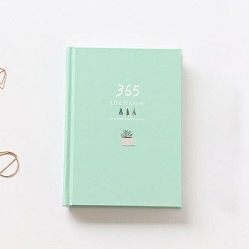 Creative 365 Planner NoteBook Colorful Inner Page Illustration Daily Weekly Yearly Plan Agenda Journal Paper Notepad Stat