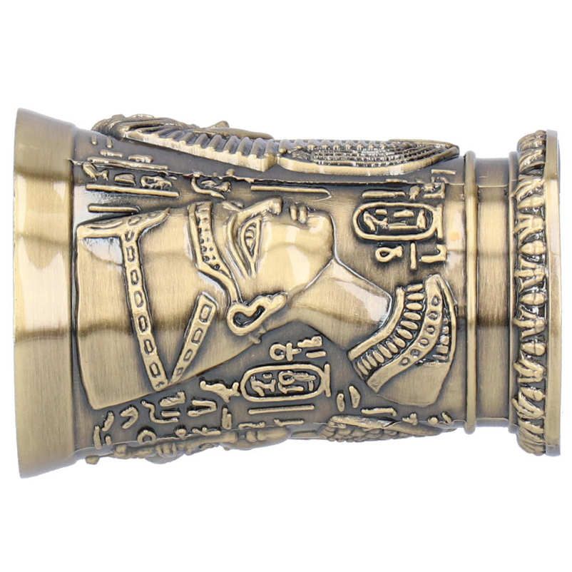 Vintage Egyptian Glass Innovative Carving Pattern Drinking Cup for Home Office Bar Collection