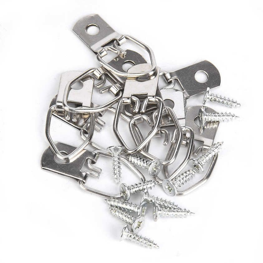 Picture Hanging Tool 50Pcs Frame Hanger Iron Photo Wall Hook Art Work Supplies 22-53mm