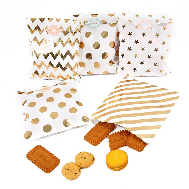 25pcs/pack Kraft Pointed Bottom Disposable Eco Friendly Food Paper Bag 18x13cm Party Supplies Paper Bag Gift Candy Paper Bag