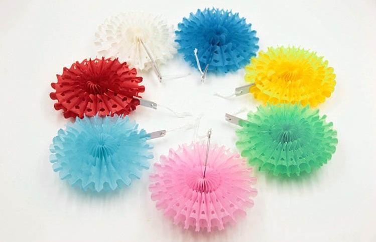 Cut-out Paper Fans Pinwheels Hanging Flower Paper Crafts(5 Pcs)