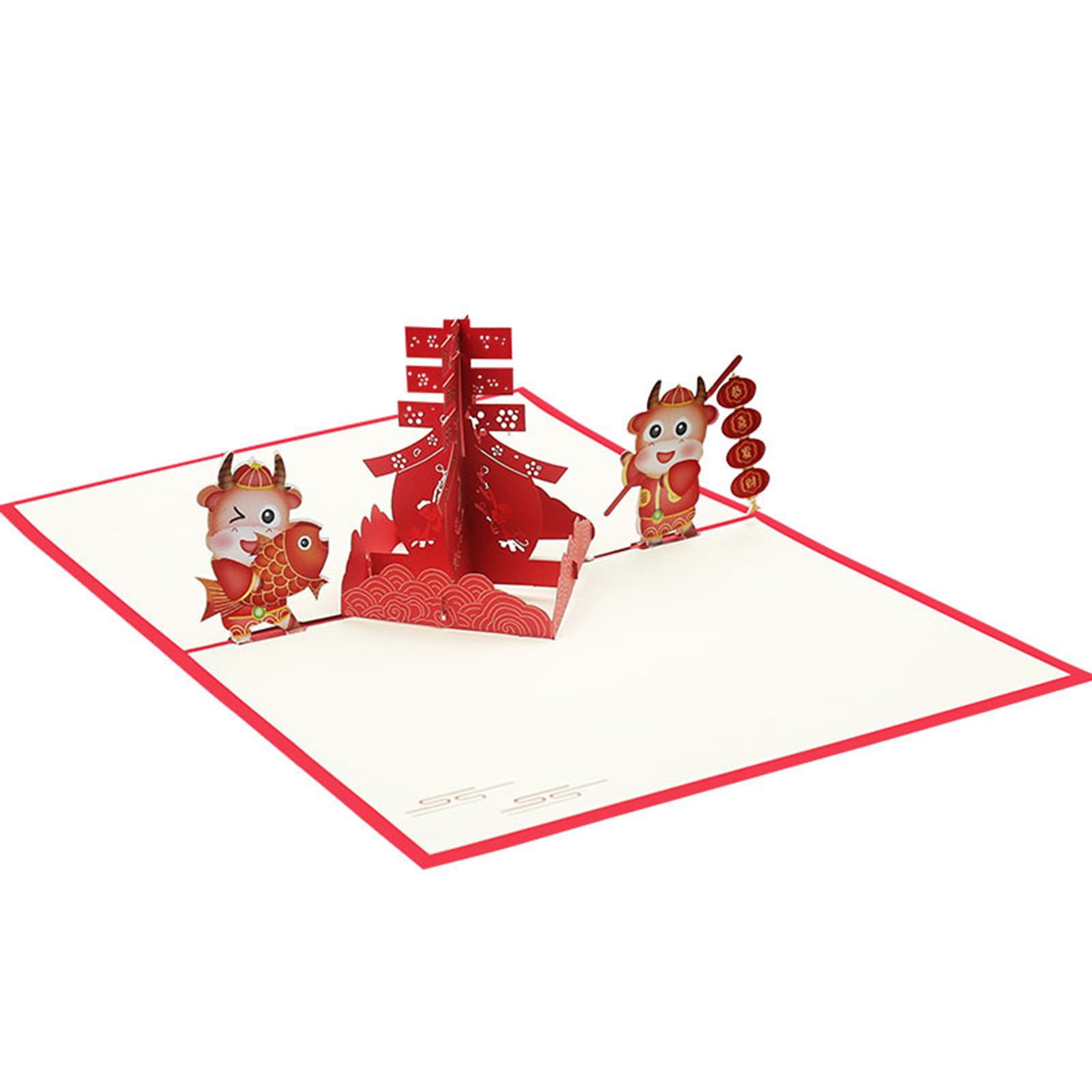 3D Greeting Invitation Card Paper Wedding New Year Anniversary DIY Gift Supply