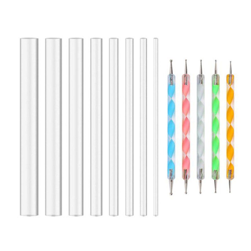 HA 13pcs set Mandala Dotting Tools Set Pen Dotting Tools Mandala Stencil Ball Stylus Paint Tray for Painting-colorful