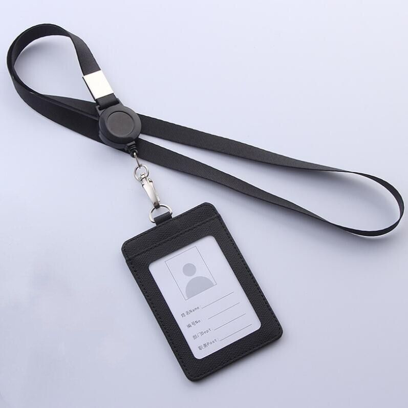 Colorful Vertical Id Card Holder with Lanyard Bank Credit Card Protective Shell Case for Cards School Nurse Accessories