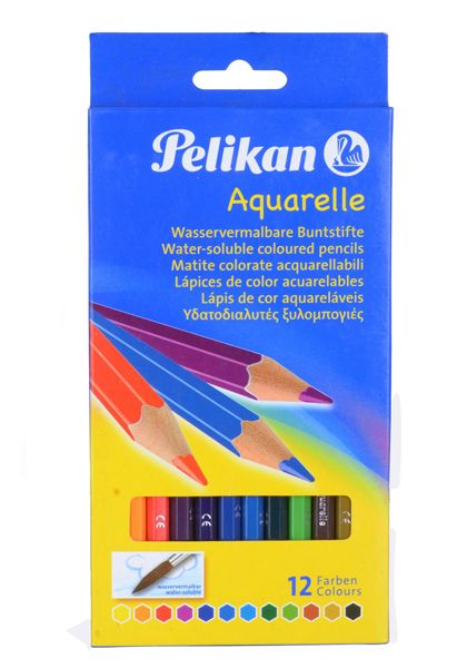 Pelikan Aquarelle Water-Soluble Coloured Pencils_12 Colours