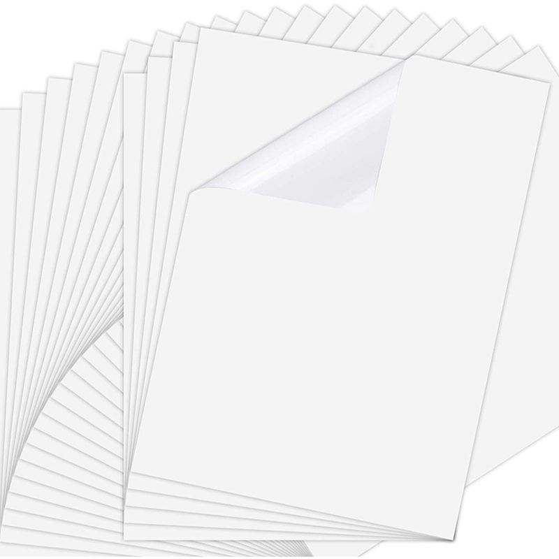 25 Sheets 8.3X11.6 Inch Inkjet Sticker Paper, Printable Transparency Film Quick Dry Paper Label for Inkjet Printers