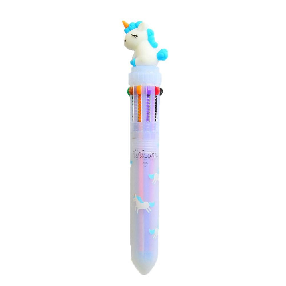 10 Colors Cute Unicorn Cartoon Ballpoint Pen School Office Supply Stationery Gifts