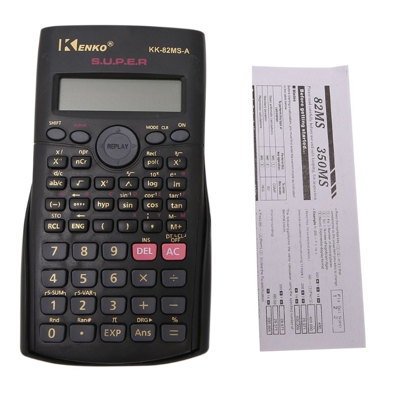 Student Multi-Function 2-Line Display 12 Digit Electronic Scientific Calculator