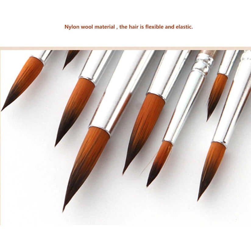 12X Miniature Paint Brush Set Fine Detail Art Nail Oil Painting Artist