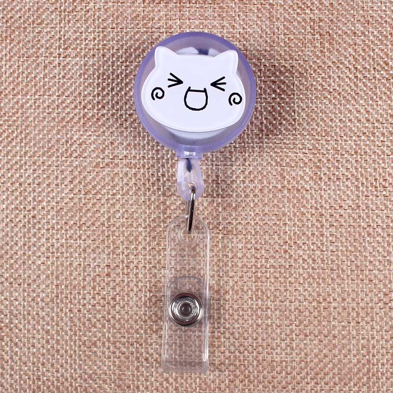 Creative 60cm Cute Acrylic Cat  Identity Retractable Badge Reel Student Nurse  Exhibition Enfermera Name Card Chest