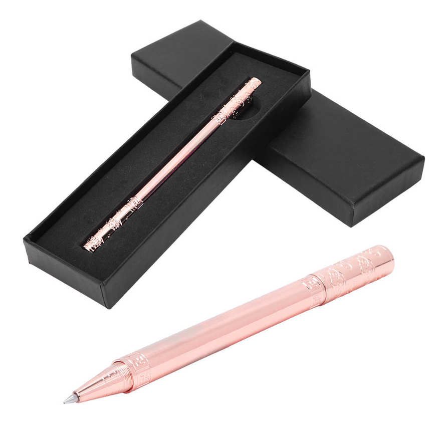Retro Golden Cudgel Gel Pen Auspicious Cloud Pattern Brass Roller Office Stationery