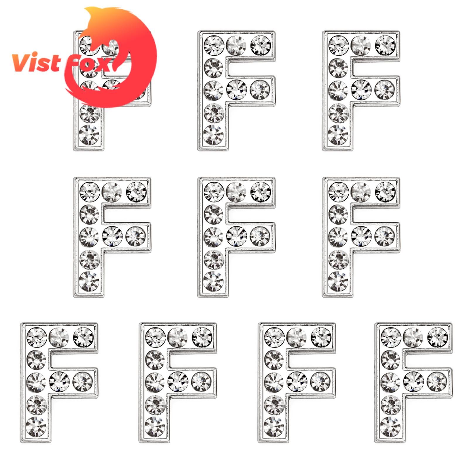 Vist Fox Jewelry Making Charms Set English Letter Rhinestone Jewelry Making Decoration Charms