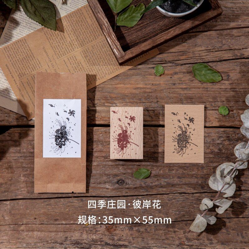 Vintage Flowers Backgound Decoration Stamp Wooden Rubber Stamps For Scrapbooking Stationery DIY Craft Standard Stamp