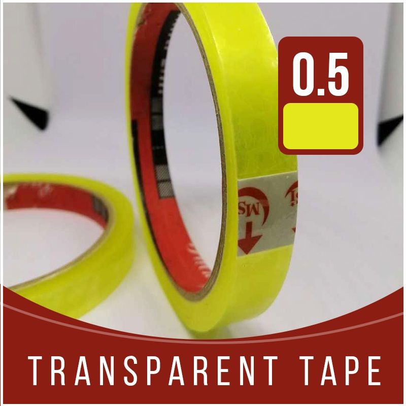 5 PCS Scotch Tape 0.5 inch - *Transparent*