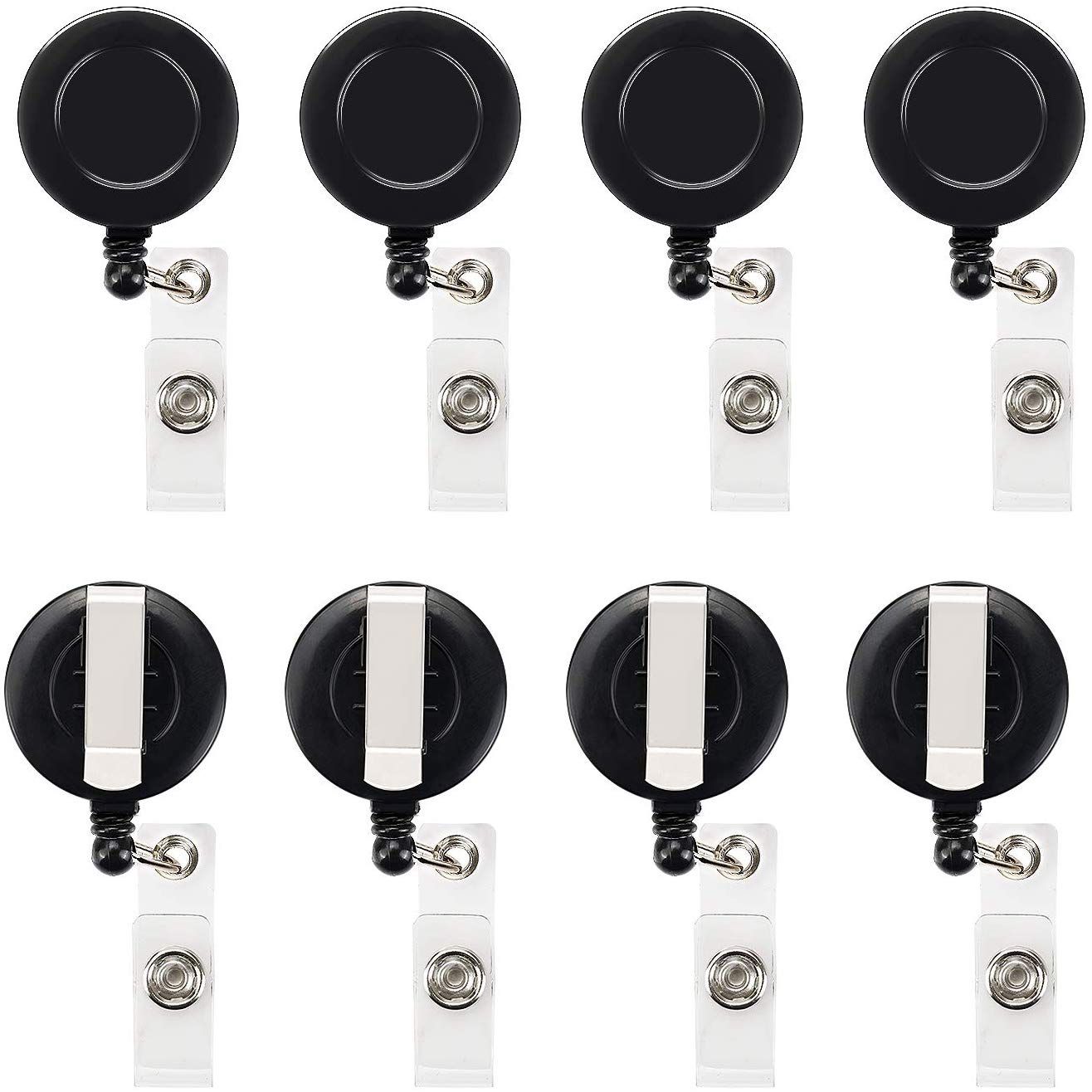 ID Badge Holder Retractable, 40 Pcs Retractable Keychain Retractable Badge Holder Reel Clip Retractable Lanyard Key Holder for ID Card Badges