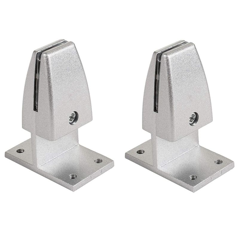 2Pcs Screen Partition Clip Aluminium Alloy Office Desk Partition Support Bracket Shelf Clamp Holder Screen Clips Silver