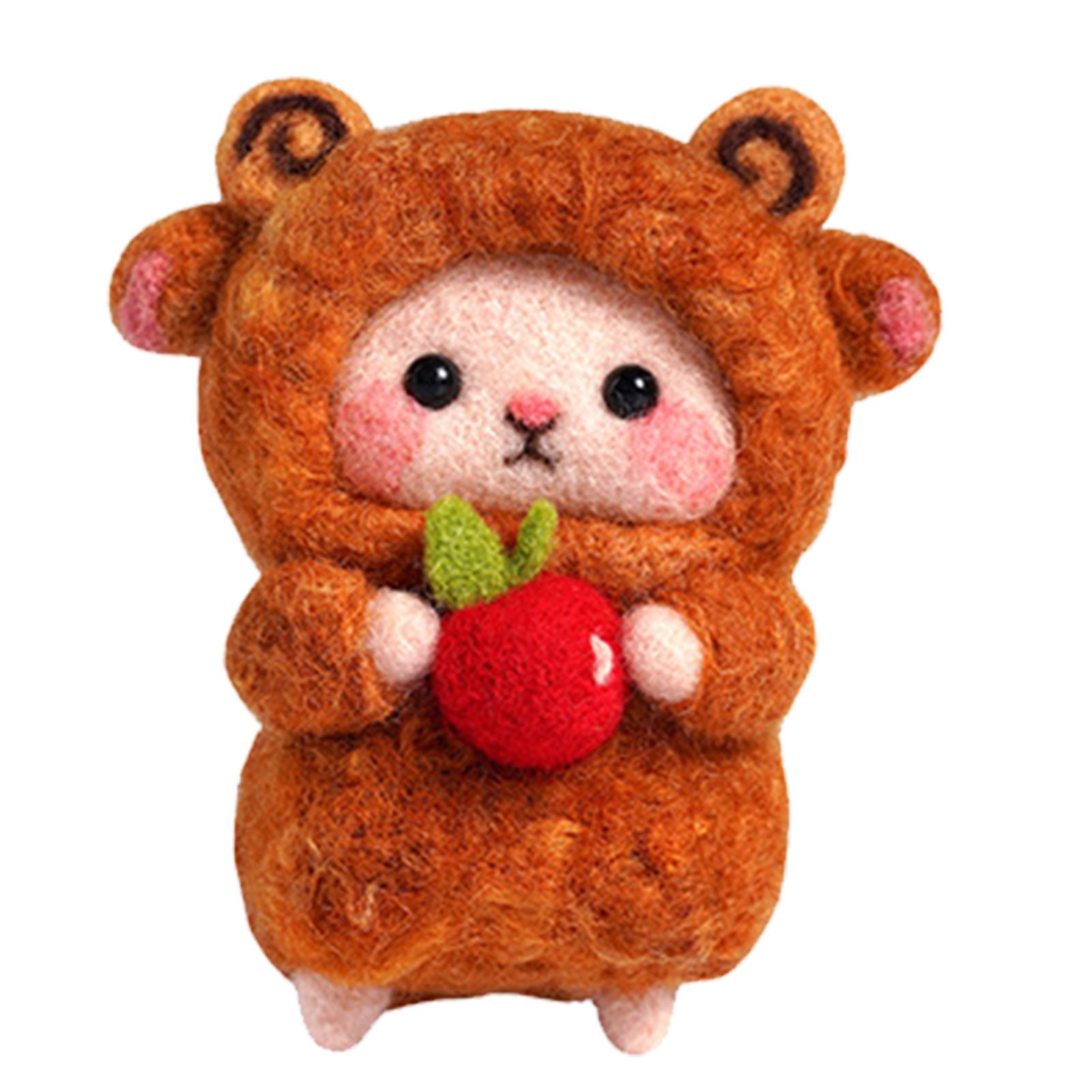 Needle Felting Kit Wool Sheep Doll Plush DIY Making Material Package for Beginner