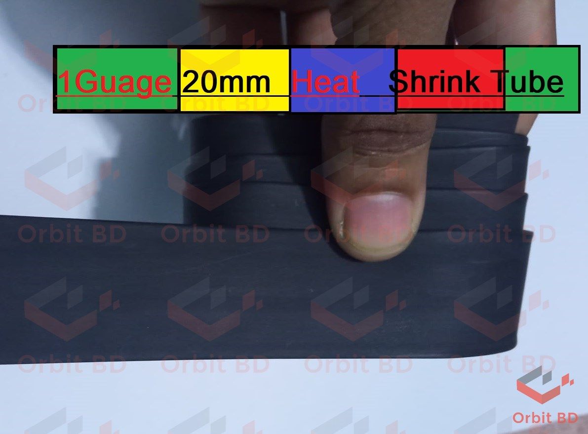 1 Gauge 20mm Heat Shrink Tube 20mm Black Heat shrink 1 Gauge Tubing Shrinkable Wrap Wire Cable Sleeve Set Heat Shrink Φ 20mm Wire DIY Connector Repair
