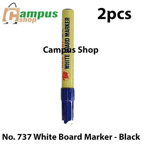 No. 737 White Board Marker - Black (2pcs)