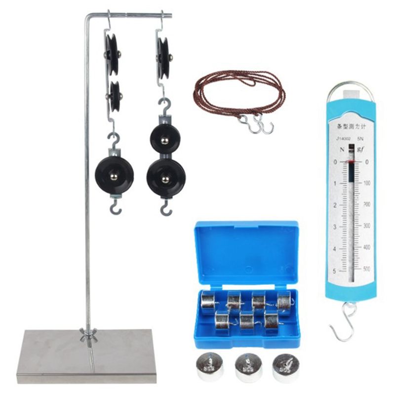 Spring Dynamometer Balance Physics Experiments Spring Balance Bar Hook Code Mechanics of Machinery Pulley Block Set