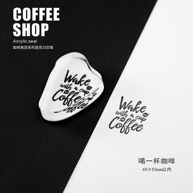 Vintage Coffee Life Series Stamp English Alphabet DIY Acrylic Rubber Stamps for Stationery Scrapbooking Transparent Stamps