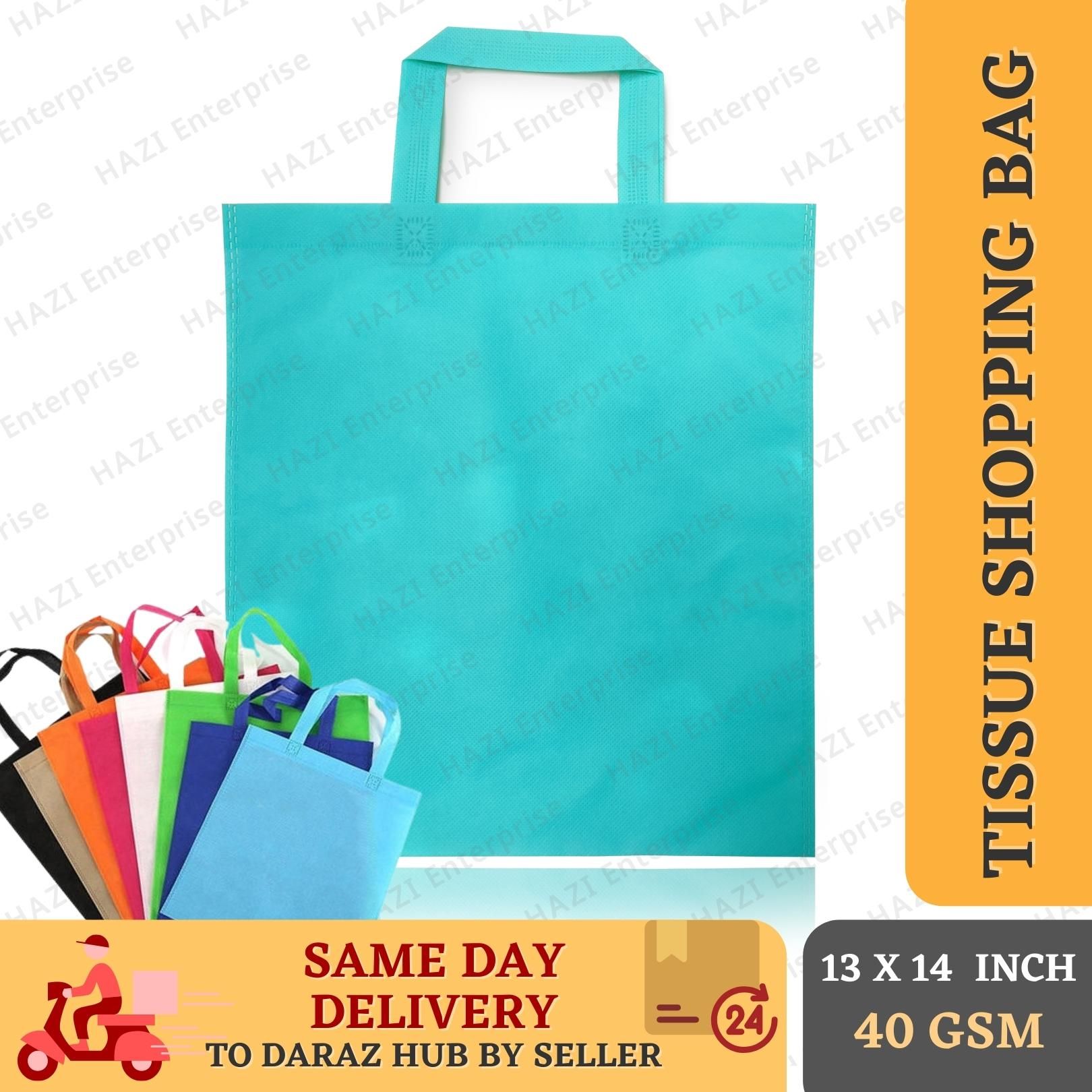 Hazi  Tissue Bag  13 X 14 inch 40GSM  Shopping Bags  20 Pcs Per Pack