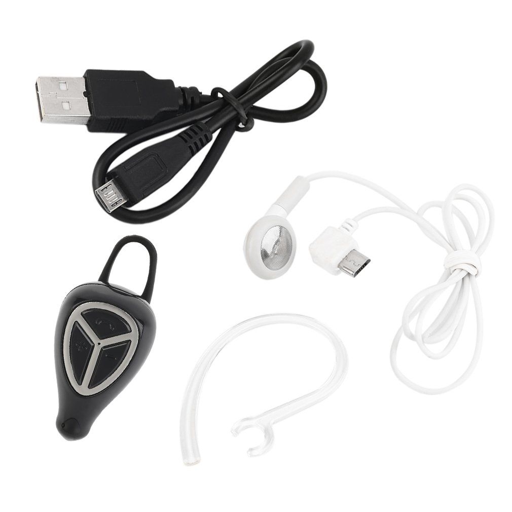 1Pc A4 Mini Wireless Headset Stereo Headphone Universal Handfree Black