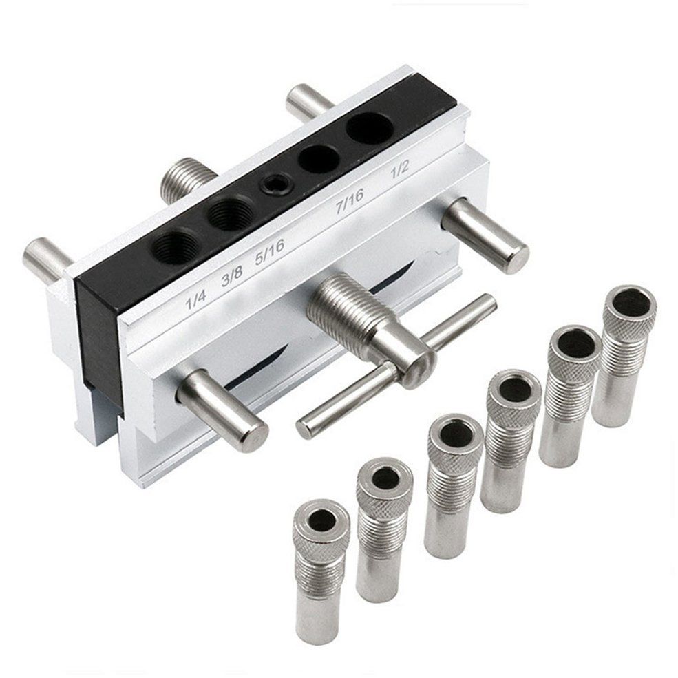 7Pcs Woodworking Hole Jig Kit Screw Dowel Drill Guide Screw Joint Puncher Tool