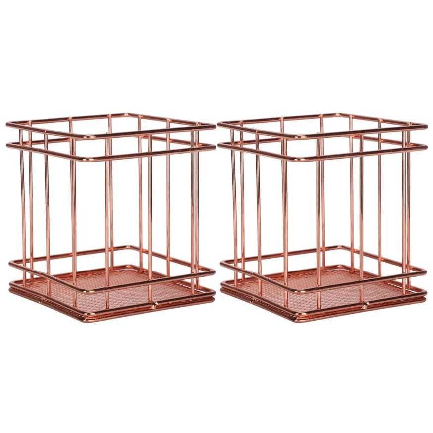stainless steel wear resistance storage bins baskets metal organizer office for students home household