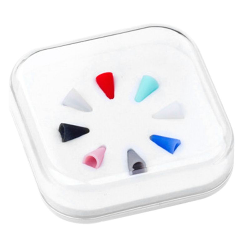 8-Color Electronic Pen Tip Cover Silicone Protective Cover Anti Slip and Mute, for Apple Pen Tip Generation I and Ii