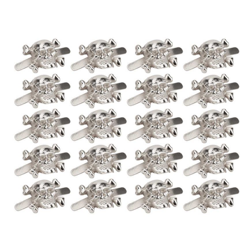 Decoration Rivet 20pcs DIY Stud Skull Shaped Punk Rivets for Bracelets Bags Clothes Leather Craft