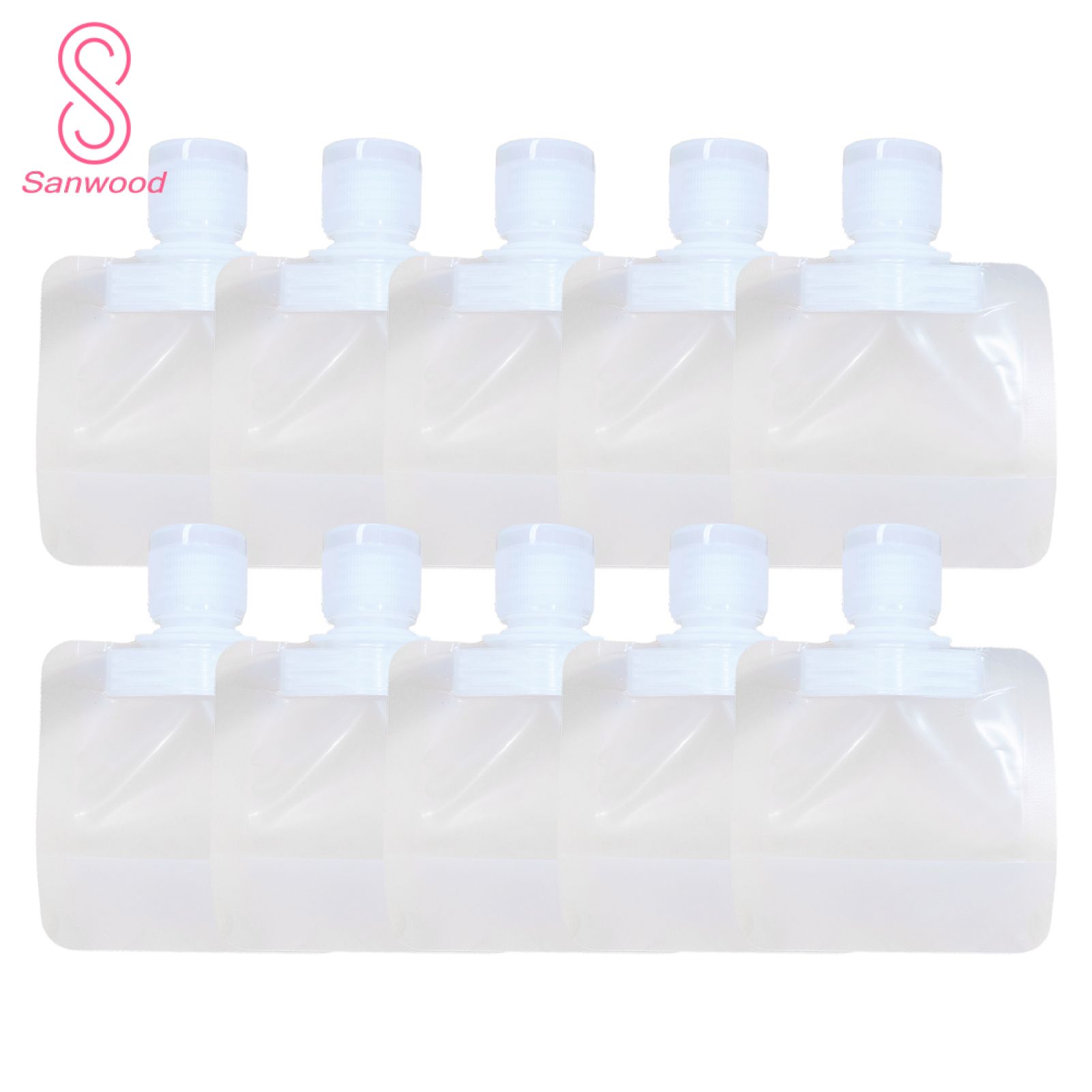 10Pcs Transparent Liquid Cosmetic Bags Portable PET Travel Storage Lotion Packing Bags for Makeup