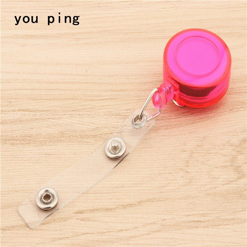 Colour Retractable Pull Badge Reel Zinc Alloy Plastic lanyards ID Name Tag Card badge holder Reels Key Ring Chain Clips