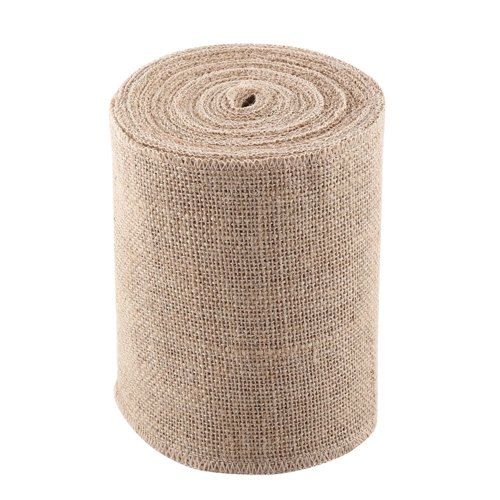 Burlap Fabric 10M Woven Rustic Hessian Jute Ribbon Table Runner Wedding Decor