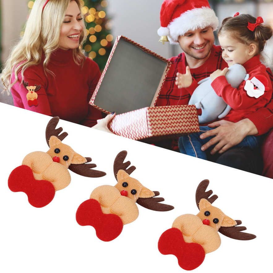 Christmas Clothes Patch 10Pcs Patches Non-Woven Fabric Santa Claus Festival Decoration 6.5-9cm