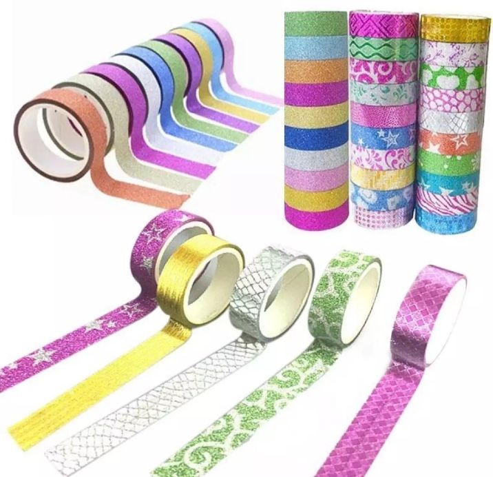Washi glitter designing 10 tape Set for crafts