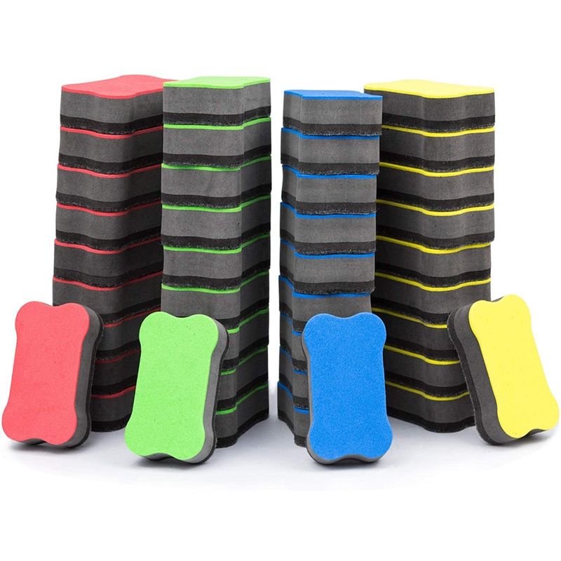 40 Pieces Magnetic Whiteboard Eraser Office Erasers Bone-Shaped Dry Erasers Fit for School, Home and Office