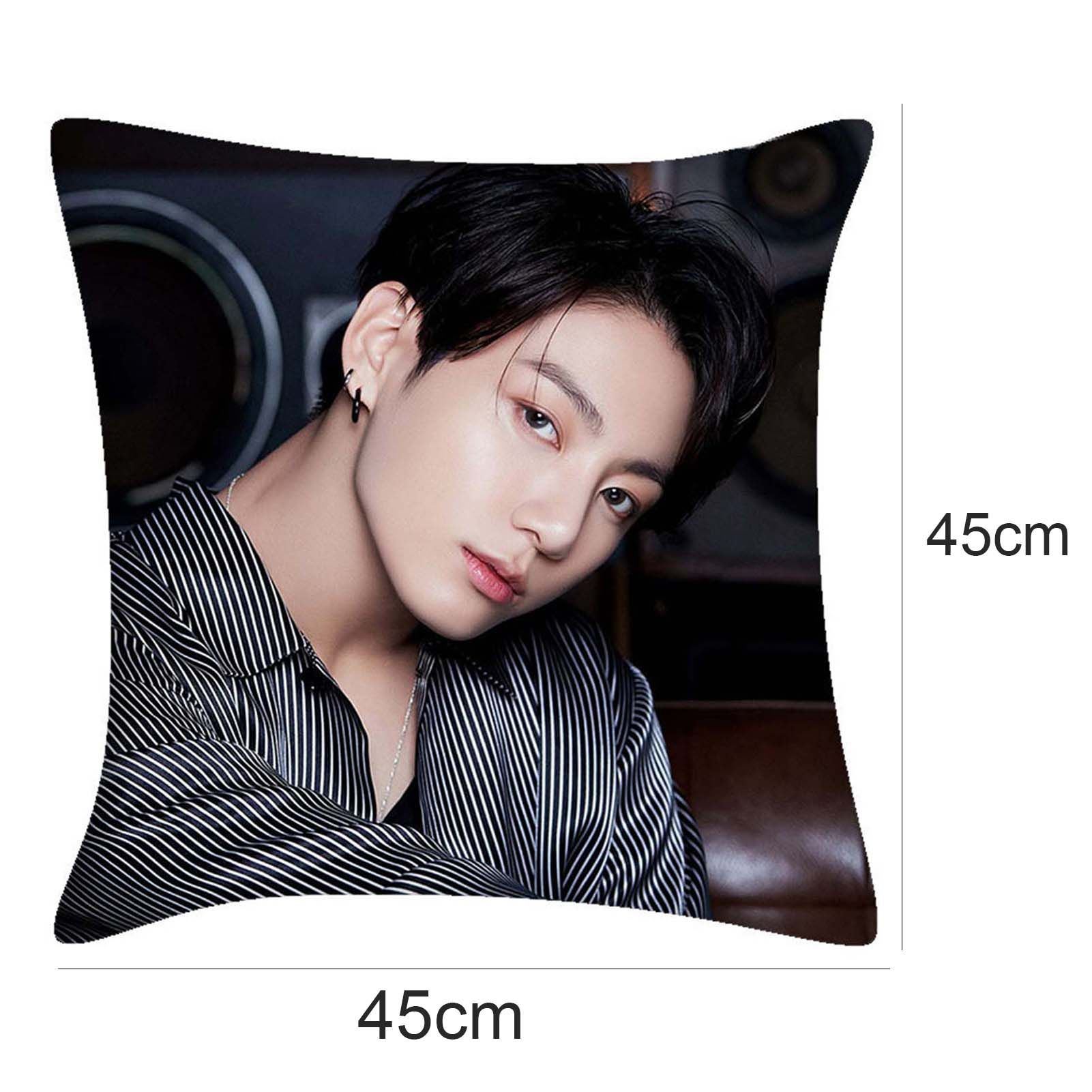 Ehousehold BTS Concept Photo Double-sided Printing Soft Cushion Cover Case Home Sofa Decor