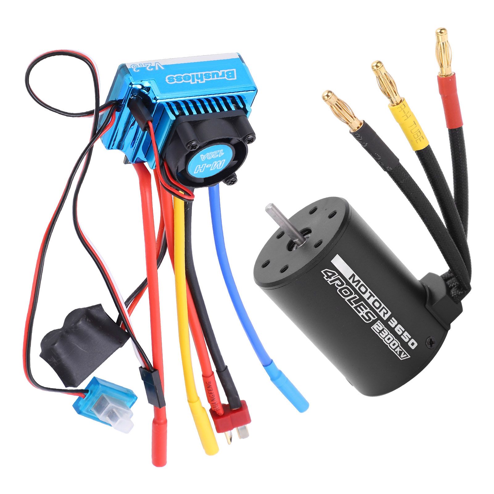 3650 2300KV+120A Durable Brushless ESC Kit For 1/10 Remote Control Car