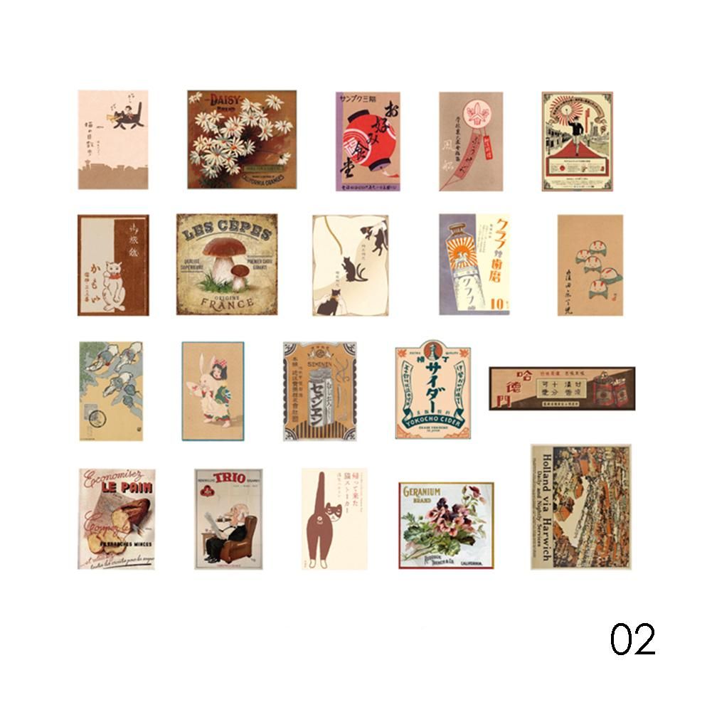 20Sheet/Pack Japanese Style Journal Sticker Cartoon Stationery Stickers Release Paper Sticker Scrapbooking Accessories School Supplies