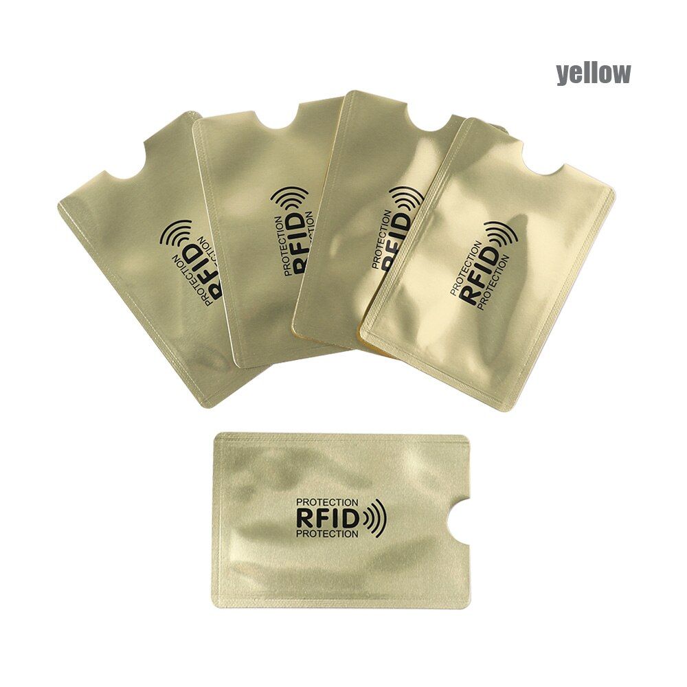 10Pc Christmas ty Anti Rfid Colors Metal Credit Card  Blocking Reader Lock Card Holder Id Bank Card Case ProtectionAluminium