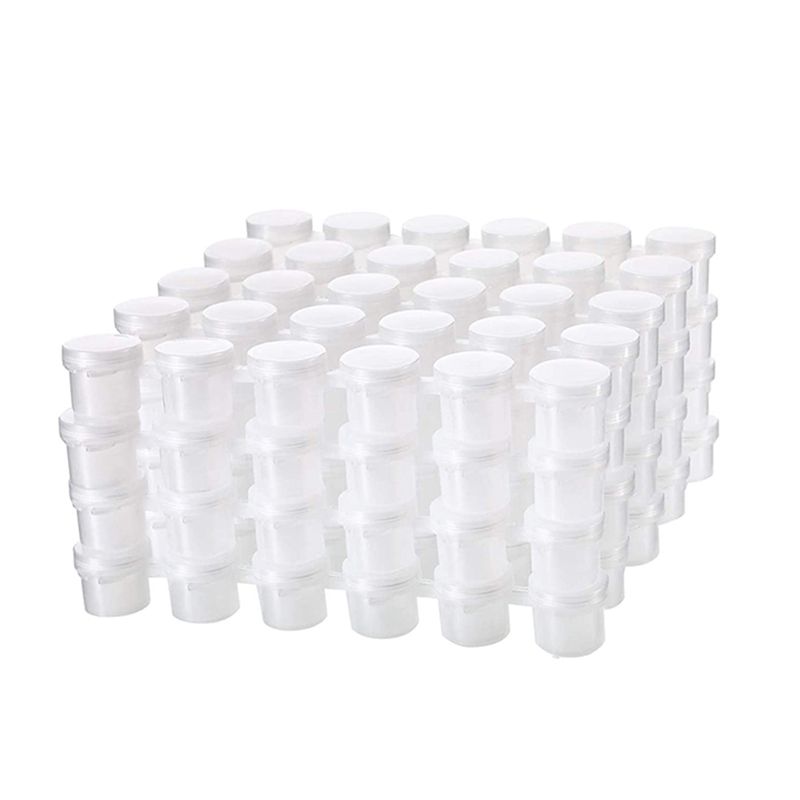 24 Strips 5Ml Empty Paint Strips Paint Cup Pots Clear Storage Containers Painting Arts Crafts Supplies 144 Pots in Total