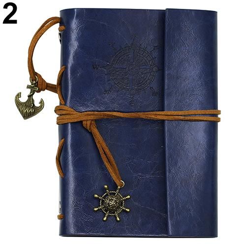 Retro Anchor Faux Leather Cover Notebook Journal Traveler Book Diary Blank